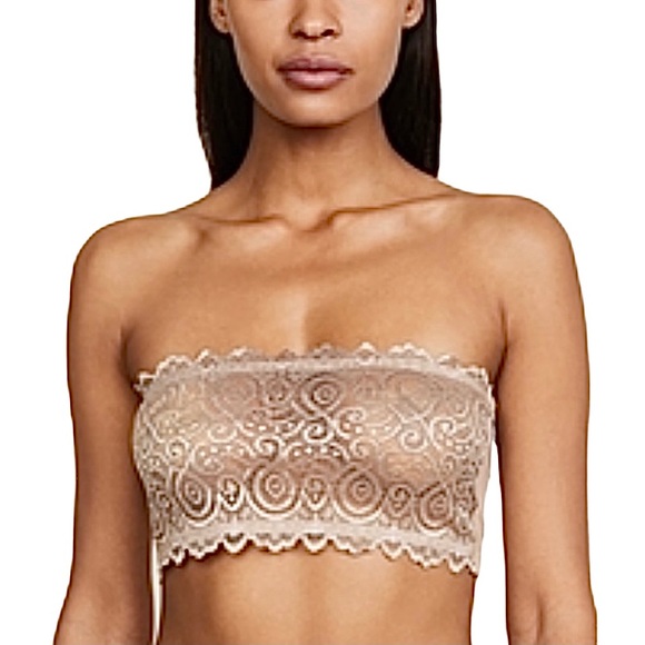 Free People Other - Free People Bandeau Lace Bra Nude Tan NEW NWT! M/L